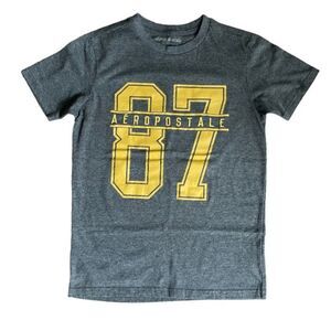 Aeropostale men’s t shirt size Small 
Gray and yellow shirt